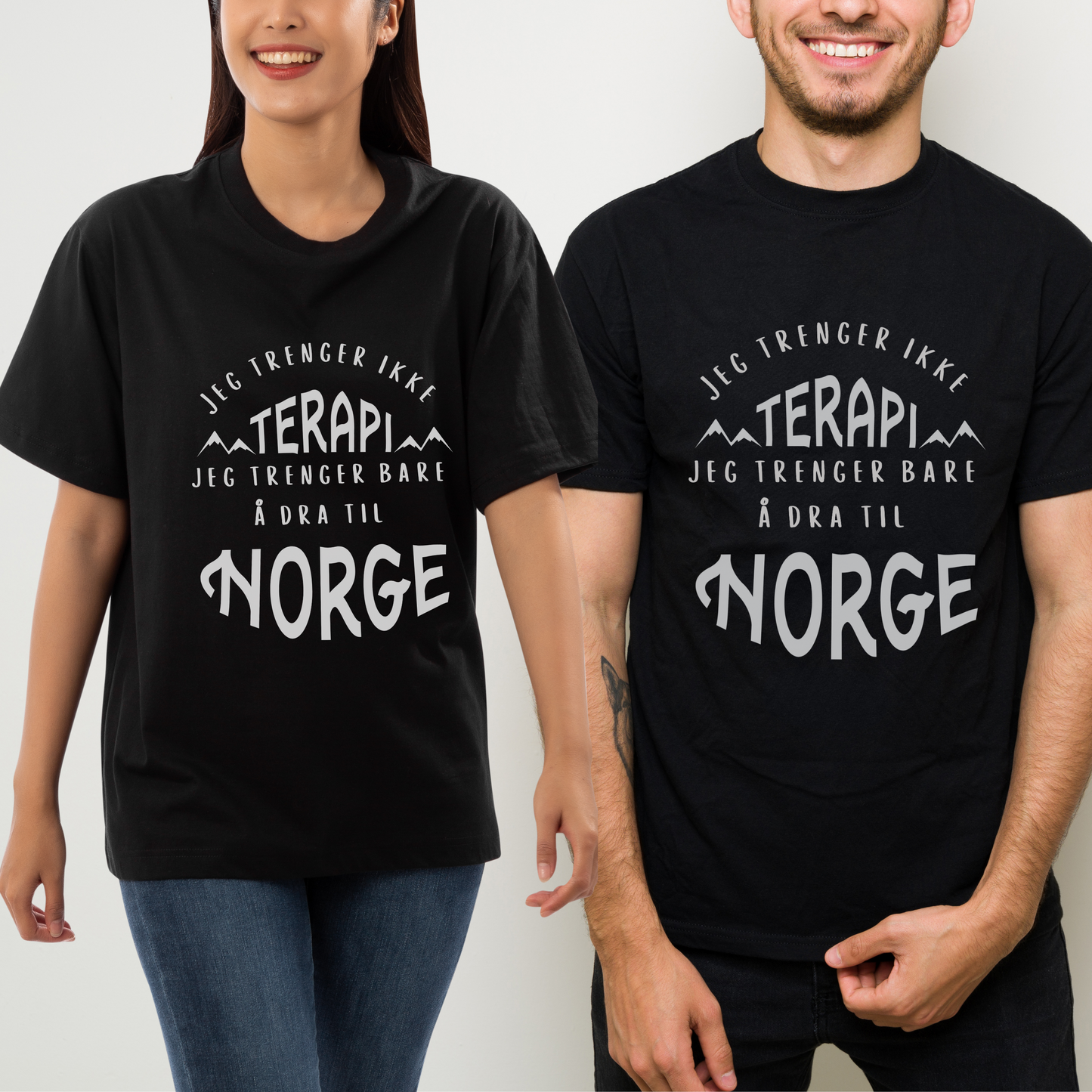 T-shirt Norwegen Siebdruck Damen Herren Ich brauche keine Therapie...