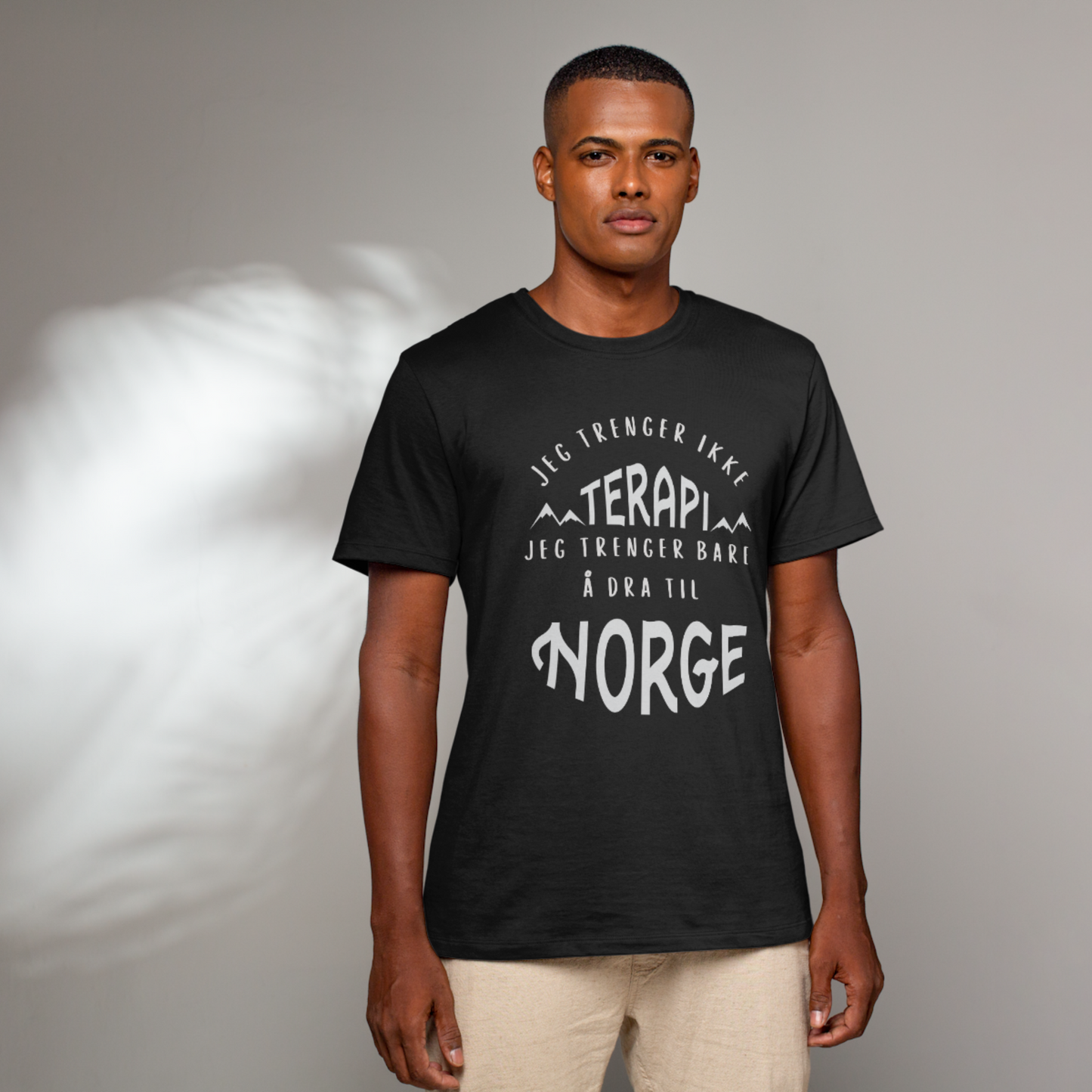 T-shirt Norwegen Siebdruck Damen Herren Ich brauche keine Therapie...