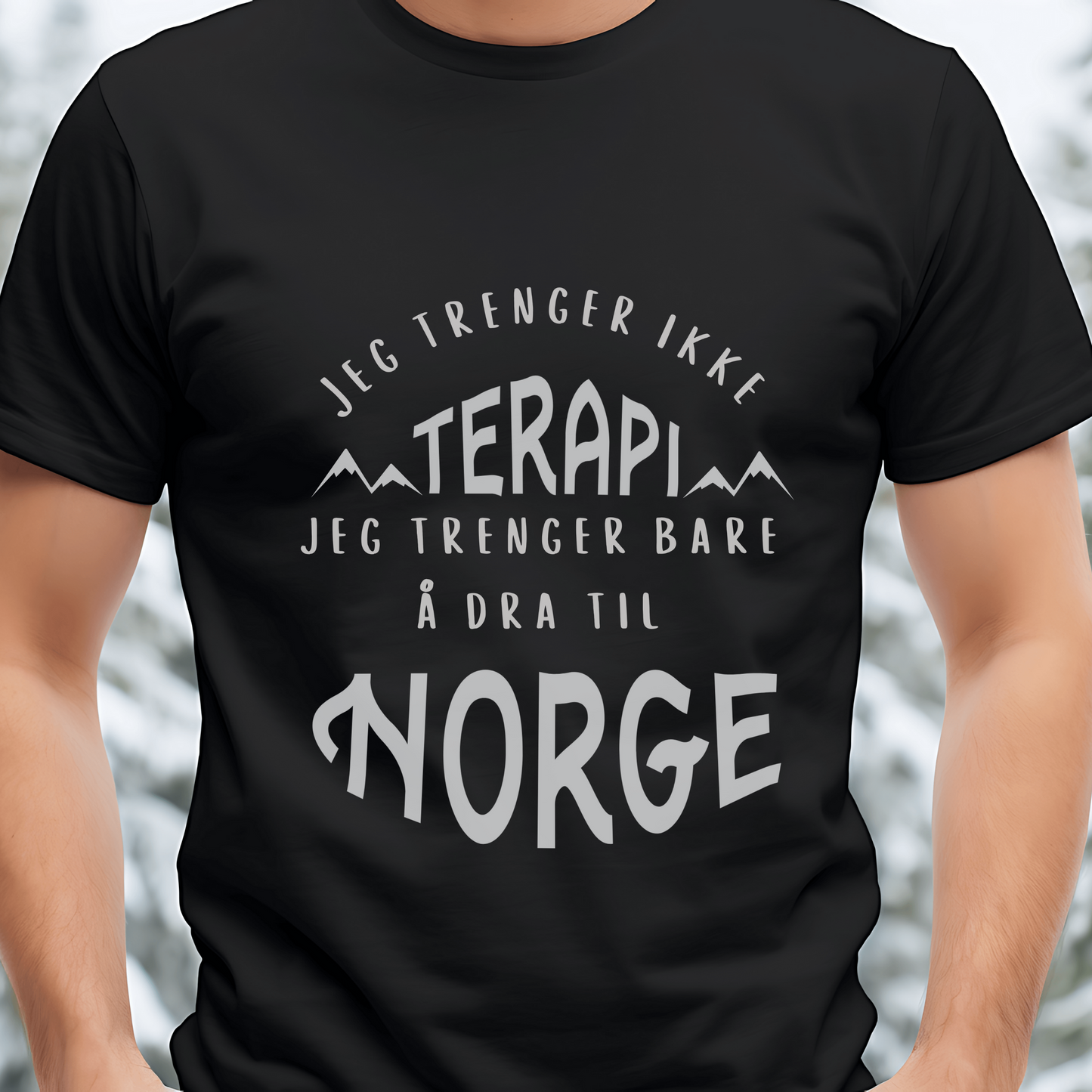 T-shirt Norwegen Siebdruck Damen Herren Ich brauche keine Therapie...