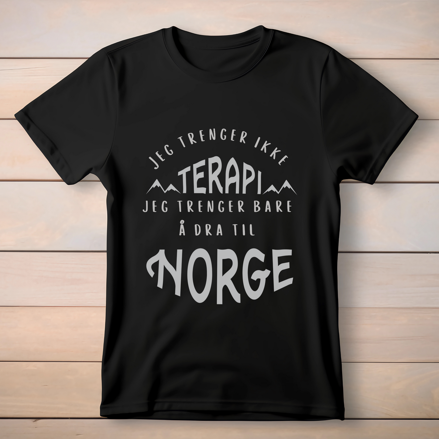 T-shirt Norwegen Siebdruck Damen Herren Ich brauche keine Therapie...