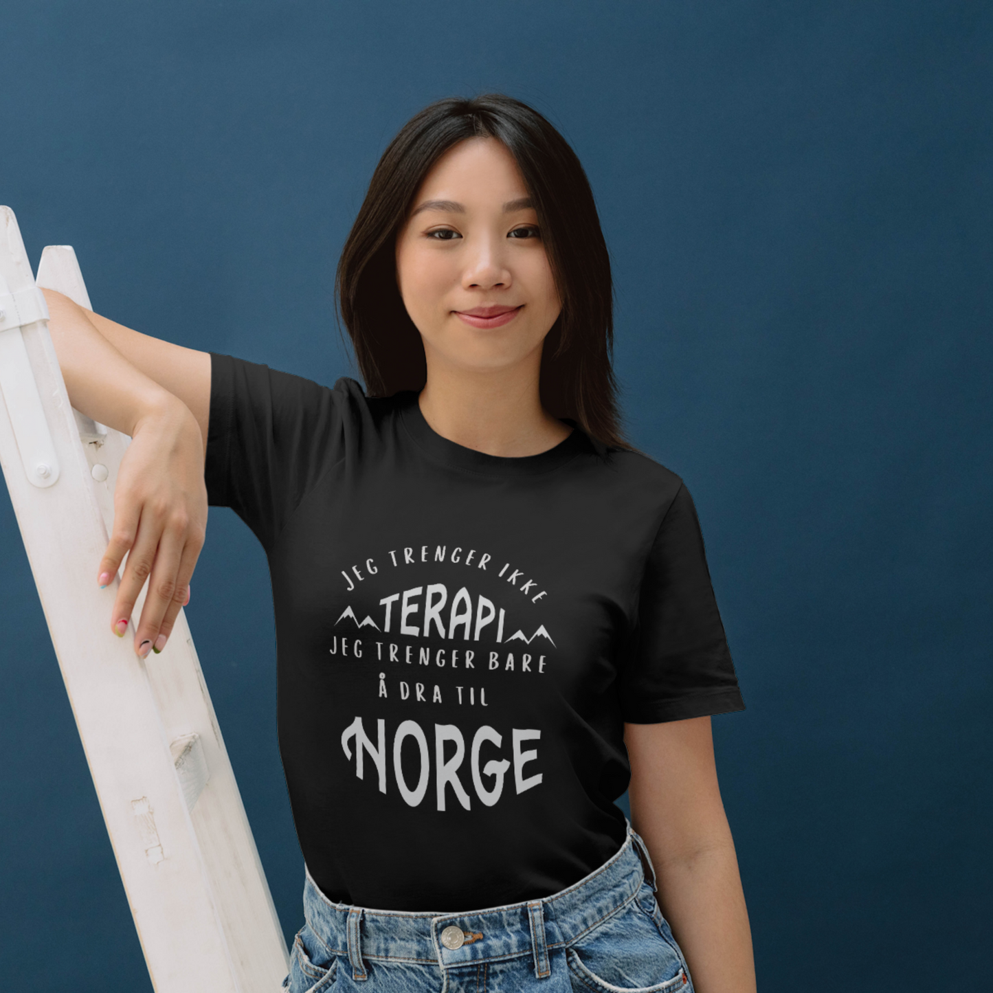 T-shirt Norwegen Siebdruck Damen Herren Ich brauche keine Therapie...